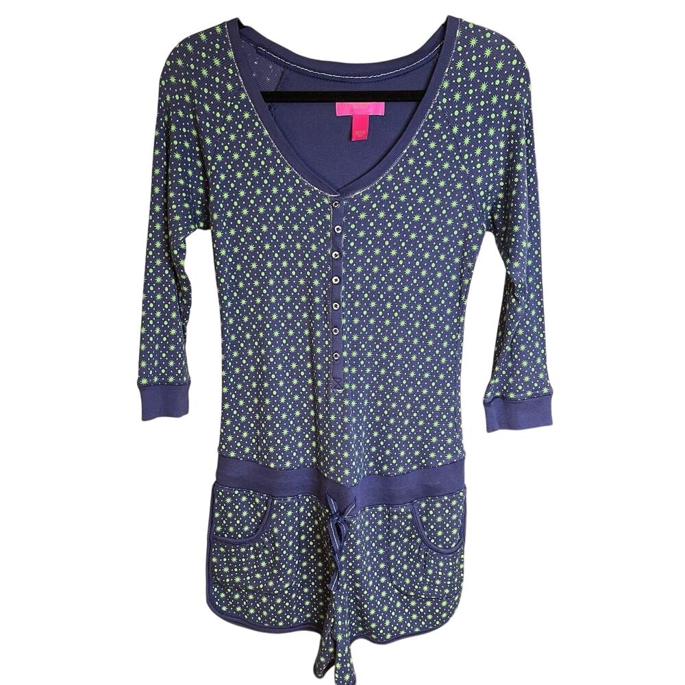 VICTORIA’S SECRET PJ’s Sz Sm/Petite One Piece Romper, Long Sleeves, Cute, Cozy
